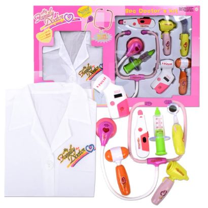 صورة مجموعة أدوات طبيب للأطفال مكونة من 8 قطع،